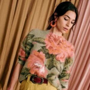 Sezane Floral Sweater